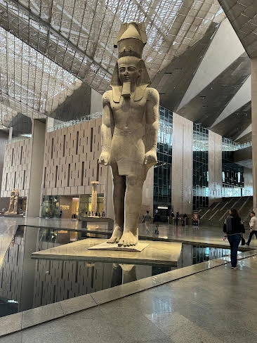Statue of Pharaoh Ramses II displayed at the Grand Egyptian Museum