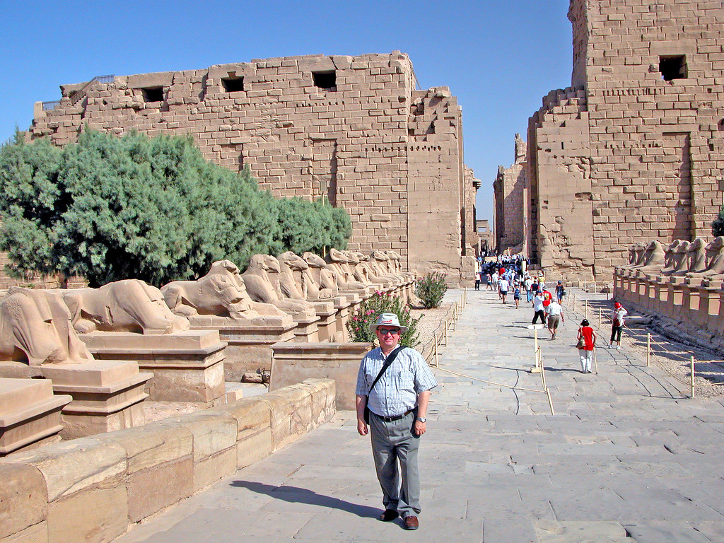 The towering columns and intricate carvings of Karnak Temple in Luxor, a must-see site featured in this Egypt travel guide.