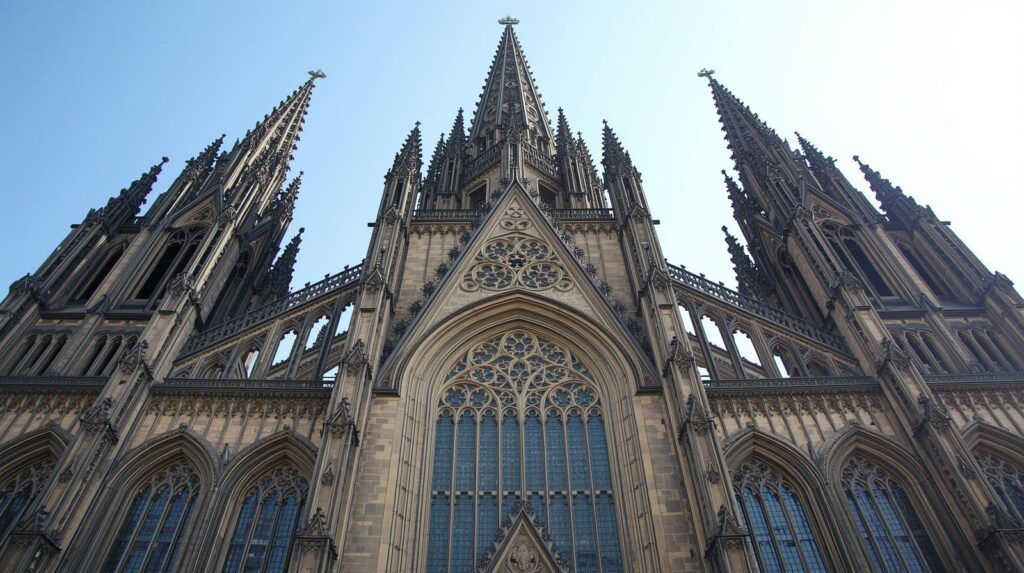 Linz Mariendom cathedral, one of the best things to do in Linz, Austria, the largest church in the country with Gothic architecture and a historic church exterior.