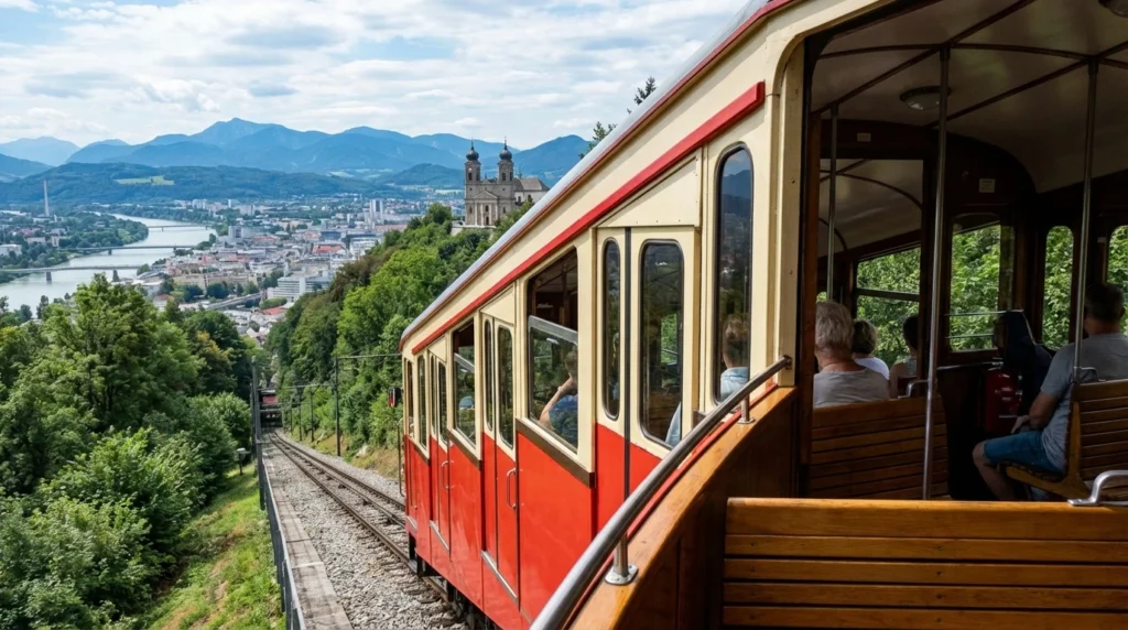 Pöstlingbergbahn mountain railway ride with panoramic views – top guided tour in Linz in 2026